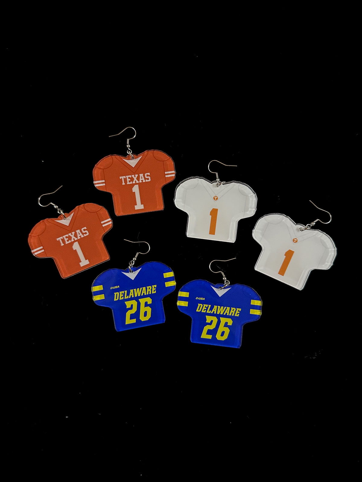 Custom Football Jersey Earrings